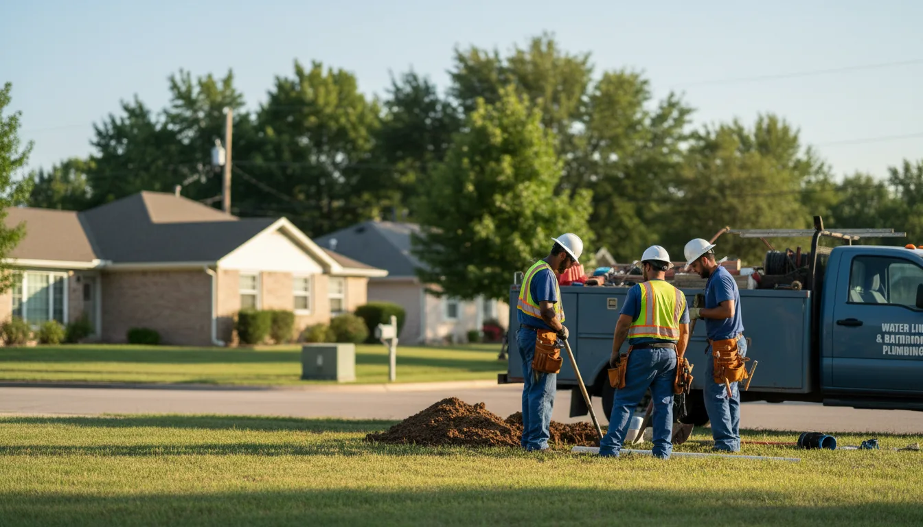 Residential water line and bathroom plumbing service in Davisburg, MI